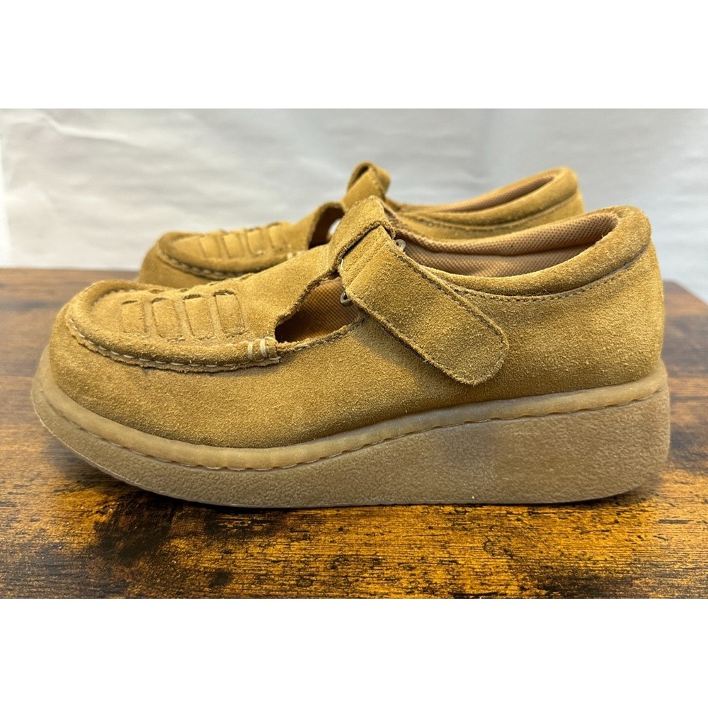 Mudd Daryl Vintage Y2K Tan Suede Platform Mary Jane Shoes Chunky Size 6.5 M - Picture 15 of 16